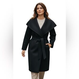 Elegant Black Wrap Coat